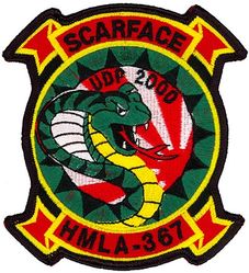 Marine Light Attack Helicopter Squadron 367 (HMLA-367) Unit Deployment Program 2000
HMLA-367 "Scarface"
2000
Bell AH-1W Super Cobra
Bell UH-1Y Venom
