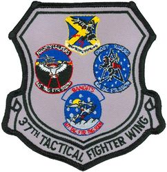 37th Tactical Fighter Wing Gaggle
Gaggle: 37th Tactical Fighter Wing, 416th Tactical Fighter Squadron, 417th Tactical Fighter Training Squadron & 415th Tactical Fighter Squadron. 
