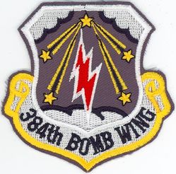 384th Bomb Wing
Established as 384th Bombardment Wing, Medium, on 23 Mar 1953. Activated on 1 Aug 1955. Discontinued, and inactivated, on 1 Sep 1964. Redesignated 384th Air Refueling Wing, Heavy, on 15 Nov 1972. Activated on 1 Dec 1972; 384th Bombardment Wing, Heavy on 1 Jul 1987; 384th Wing, 1 Sep 1991; 384th Bomb Wing on 1 Jun 1992. Inactivated with personnel and equipment being absorbed by 384th Bomb Group, 1 Jan 1994. Redesignated 384th Air Expeditionary Wing on 3 Sep 2003. Activated by redesignation of 384th Air Expeditionary Group on 3 Sep 2003. Inactivated in 2004.
