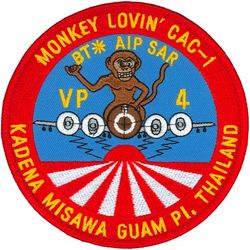 Patrol Squadron 4 (VP-4) Combat Air Crew 1 WESTERN PACIFIC CRUISE
Established as Bombing Squadron ONE HUNDRED FORTY FOUR (VB-144) on 1 Jul 1943. Redesignated Patrol Bombing Squadron ONE HUNDRED FORTY FOUR (VPB-144) on 1 Oct 1944; Patrol Squadron ONE HUNDRED FORTY FOUR (VP-144) on 15 May 1946; Medium Patrol Squadron (Landplane) ONE HUNDRED FORTY FOUR (VP-ML-4) on 15 Nov 1946; Patrol Squadron FOUR (VP-4) "Skinny Dragons" on 1 Sep 1948-.
Lockheed P-3C UIIIR Orion
