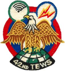 42d Tactical Electronic Warfare Squadron
Constituted as 42 Reconnaissance Squadron, Very Long Range, Photographic, on 24 Oct 1945. Activated on 7 Nov 1945. Inactivated on 19 Aug 1946. Redesignated 42 Tactical Reconnaissance Squadron, Electronics and Weather, on 11 Dec 1953. Activated on 18 Mar 1954. Redesignated 42 Tactical Reconnaissance Squadron, Electronic, on 1 Jul 1965. Discontinued, and inactivated, on 22 Aug 1966. Redesignated 42 Tactical Electronic Warfare Squadron, and activated, on 15 Dec 1967. Organized on 1 Jan 1968. Inactivated on 15 Mar 1974.
