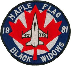 421st Tactical Fighter Squadron Exercise MAPLE FLAG 1981
