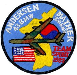 43d Bombardment Wing and 320th Bombardment Wing Exercise TEAM SPIRIT 1989
