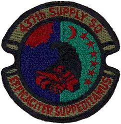 437th Supply Squadron
Official Translation: EFFICACITER SUPPEDITAMUS = We Lend Strong Support
Keywords: subdued
