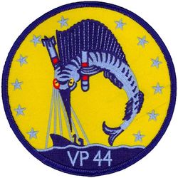 Patrol Squadron 44 (VP-44) Heritage
Established as Patrol Squadron FORTY FOUR (VP-44) on 29 Jan 1951, the fourth squadron to be assigned the VP-44 designation.
Disestablished on 28 Jun 1991.

Insignia (1st) approved by CNO on 24 Sep 1952
