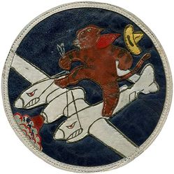 449th Fighter Squadron 
Constituted 449th Fighter Squadron on 2 Aug 1943. Activated on 26 Aug 1943, Inactivated on 25 Dec 1945. 

Insignia Indian made painted multi piece leather.

Stations. Kunming, China, 26 Aug 1943; Lingling, China, 26 Aug 1943 (detachments operated from Hengyang and Kweilin, China, Sep 1943); Suichwan, China, Feb 1944; Kweilin, China, Jun 1944; Chengkung, China, 16 Jul 1944 (detachment operated from Yunnani, China, c. 23 Jul 1944-Mar 1945; Mengtsz, China, Mar 1945; Posek, China, 12 Apr-May 1945); Mengtsz, China, c. 13 Jul 1945; India, Sept-Nov 1945; Ft Lewis, Wash, 19-25 Dec 1945.

