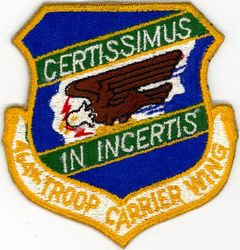 464th Troop Carrier Wing, Medium and 464th Troop Carrier Wing 
Established as 464th Troop Carrier Wing, Medium, on 15 Dec 1952. Activated on I Feb 1953. Redesignated 464th Troop Carrier Wing, Assault, on 1 Dec 1958; 464th Troop Carrier Wing. Medium, on 8 Jan 1964; 464th Troop Carrier Wing on 1 Mar 1966; 464th Tactical Airlift Wing on I May 1967. Inactivated on 31 Aug 1971.
