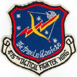 475th Tactical Fighter Wing
Translation: In Proelio Gaudete = Be Joyful in Battle
