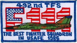 492d Tactical Fighter Squadron Best Fighter Squadron in USAFE
