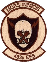 493d Expeditionary Fighter Squadron
Translation: MORS INIMICIS = Death to the Enemy
9 Apr 2011-9 Oct 2011, deployment to Al Dhafra AB, UAE.
Keywords: desert