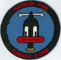 Heavy Attack Squadron 5 (VAH-5) 
Established as Composite Squadron Five (VC-5) in Sep 1948. Redesignated Heavy Attack Squadron Five (VAH-5) "Mushmouths, later Savage Sons "on 3 Feb 1956; Reconnaissance Attack Squadron Five (RVAH-5) ON 5 May 1964. Disestablished on 30 Sep 1977.

North American AJ-2 Savage, 1956-1957
Douglas A3B/D-2 Skywarrior, 1957-1964


