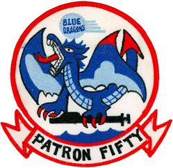Patrol Squadron 50 (VP-50) 
Established as Patrol Squadron NINE HUNDRED SEVENTEEN (VP-917) on 18 Jul 1946. Redesignated Medium Patrol Squadron (Landplane) SIXTY SEVEN (VP-ML-67) on 15 Nov 1946; Patrol Squadron EIGHT HUNDRED NINETY TWO (VP-892) in Feb 1950; Patrol Squadron FIFTY (VP-50) "Blue Dragons" on 4 Feb 1953. Disestablished on 30 Jun 1992.

Lockheed P-3C UIIIR Orion

