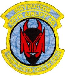 50th Airlift Squadron Instructor
Translation: TRANSPORTATEM CERTE IN CAELO = Air Transportation Assured
