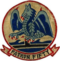 Patrol Squadron 50 (VP-50)
Established as Patrol Squadron NINE HUNDRED SEVENTEEN (VP-917) on 18 Jul 1946. Redesignated Medium Patrol Squadron (Landplane) SIXTY SEVEN (VP-ML-67) on 15 Nov 1946. Redesignated Patrol Squadron EIGHT HUNDRED NINETY TWO (VP-892) “Blue Dragons” in Feb 1950. Redesignated Patrol Squadron FIFTY (VP-50) on 4 Feb 1953. Disestablished on 30 Jun 1992. 

Consolidated PBY-5A/6A Catalina, 1946
Lockheed PV-2 Ventura, 1946-1949
Martin PBM-5 Mariner, 1949-1951
Martin PBM-5S/S2 Mariner, 1951-1956
Martin P5M-2 Marlin, 1956-1962
Lockheed SP-5B Orion, 1962-1967
Lockheed P-3A Orion, 1967-1970
Lockheed P-3B Orion, 1970-1971
Lockheed P-3C Orion, 1971-1986
Lockheed P-3C MOD Orion, 1986-1987
Lockheed P-3C UIIIR Orion, 1987

Insignia approved by CNO 10 Feb 1953.


