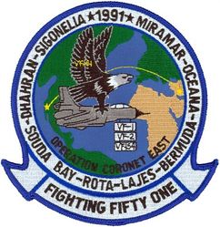 Fighter Squadron 51 (VF-51) Operation CORONET EAST 1991
VF-51 "Screaming Eagles"
1991
Grumman F-14A Tomcat
