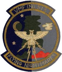 Marine Night Fighter Squadron 513 (VMF (N)-513)
VMF(N)-513 "Flying Nightmares"
1950-1962
F-4U-5N Corsair 
F-7F Tigercat 
F-3D Skyknight
F-4D Skyray
