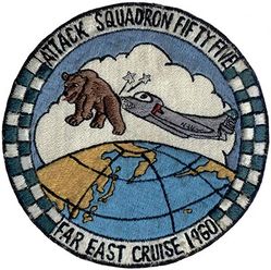 Attack Squadron 55 (VA-55) FAR EAST CRUISE 1960
VA-55 "Warhorses"
1960
Douglas A4D-2 (A-4B) Skyhawk 
