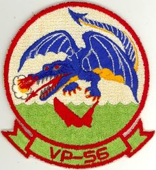 Patrol Squadron 56 (VP-56)
Established as Patrol Squadron NINE HUNDRED (VP-900) on 1 Jul 1946. Redesignated: Medium Patrol Squadron (Landplane) SEVENTY ONE (VP-ML-71) on 15 Nov 1946; Patrol Squadron SIX HUNDRED SIXTY ONE (VP-661) in Feb 1950; Patrol Squadron FIFTY SIX (VP-56) on 4 Feb 1953, the second patrol squadron to be assigned the VP-56 designation. Disestablished on 28 June 1991.

Insignia approved on 15 Mar 1952.

