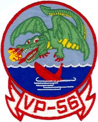 Patrol Squadron 56 (VP-56)
Established as Patrol Squadron NINE HUNDRED (VP-900) on 1 Jul 1946. Redesignated: Medium Patrol Squadron (Landplane) SEVENTY ONE (VP-ML-71) on 15 Nov 1946; Patrol Squadron SIX HUNDRED SIXTY ONE (VP-661) in Feb 1950; Patrol Squadron FIFTY SIX (VP-56) “Dragons” on 4 Feb 1953, the second patrol squadron to be assigned the VP-56 designation. Disestablished on 28 June 1991.
Insignia approved on 15 Mar 1952.
Martin P5M-1/2 Mariner 
Lockheed P2V-7/SP-2H Neptune

