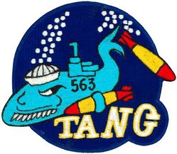 SS-563 USS Tang
Namesake. The Tang, a diverse group of marine fish that belong to the family Acanthuridae
Builder. Portsmouth Naval Shipyard, NH
Awarded. 16 May 1947
Laid down. 18 Apr 1949
Launched. 19 Jun 1951
Commissioned. 25 Oct 1951
Decommissioned. 8 Feb 1980
Fate. Leased to Turkey, 8 Feb 1980; Sold to Turkey, 1987
Stricken. 6 Aug 1987
Class and type. Tang-class submarine Attack submarine
Displacement:	
1,616 long tons (1,642 t) surfaced
2,100 long tons (2,134 t) submerged
Length. 269 ft (82 m) originally; 287 ft (87 m) after rebuild
Beam. 27 ft (8.2 m)
Draft. 17 ft (5.2 m)
Speed. 16.3 knots (18.8 mph; 30.2 km/h) surfaced; 17.4 knots (20.0 mph; 32.2 km/h) submerged
Complement. 87 officers and men
Armament:	
8 × 21 inch (533 mm) torpedo tubes (6 forward, 2 aft)
40 × Mk 49/57 mines

