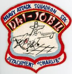 Heavy Attack Squadron 6 (VAH-6) Detachment Charlie Western Pacific Cruise 1956-1957
Established as Composite Squadron SIX (VC-6) on 6 Jan 1950. Redesignated Heavy Attack Squadron SIX (VAH-6) on 1 Jul 1956; Reconnaissance Attack Squadron SIX (RVAH-6) on 23 Sep 1965. Disestablished on 20 Oct 1978.

16 Jul 1956-26 Jan 1957, USS Essex (CVA-9), CVG-11, North American AJ-2 Savage

