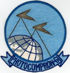 Composite Photographic Squadron 61 (VCP-61) 
Established as Patrol Squadron SIXTY ONE (VP-61) on 20 Jan 1951. Redesignated: Photographic Squadron SIXTY ONE (VJ-61) on 5 Mar 1952; Heavy Photographic Squadron SIXTY ONE (VAP-61) "World Recorders" in Apr 1956. Composite Photographic Reconnaissance Squadron SIXTY ONE (VCP-61) on 1 Jul 1959. Heavy Photographic Squadron SIXTY ONE (VAP-61) on 1 Jul 1961. Disestablished on 1 Jul 1971.

North American AJ-2P Savage, 1952
Vought F8U-1P Crusader, 1959-1961
Douglas A3D-2P/RA-3B/KA-3B Skywarrior, 1959-1971

Insignia (2nd insignia) approved on 11 Jan 1961


