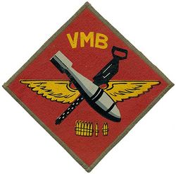 Marine Bombing Squadron 612 (VMB-612)
Established as Marine Bombing Squadron 612 (VMB-612)1 Oct 1943. Inactivated on 15 Mar 1946.

North American PBJ-1 Mitchell, 1943-1946

Insignia silk screened on canvas with embroidered edge, 1944.

