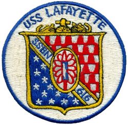 SSBN-616 USS Lafayette 
Namesake. Gilbert du Motier, Marquis de Lafayette (1757-1834), a French hero of the American Revolutionary War
Ordered. 22 Jul 1960
Builder. General Dynamics Electric Boat
Laid down. 17 Jan 1961
Launched. 8 May 1962
Commissioned. 23 Apr 1963
Decommissioned. 12 Aug 1991
Stricken	. 12 Aug 1991
Fate. Entered Ship-Submarine Recycling Program 12 Aug 1991; recycling completed 25 Feb 1992
Class and type. Lafayette-class submarine Ballistic missile submarine 
Displacement:	
7,250 long tons (7,370 t) surfaced
8,250 long tons (8,380 t) submerged
Length. 425 ft (130 m)
Beam. 33 ft (10 m)
Draft. 31 ft 6 in (9.60 m)
Propulsion:	
1 × S5W reactor
2 × General Electric geared turbines=15,000 shp (11,000 kW)
Speed:
20 knots (37 km/h) surfaced
25 knots (46 km/h) submerged
Complement. Two crews (Blue Crew and Gold), 13 officers and 130 enlisted men each
Sensors and processing systems. BQS-4 sonar
Armament:	
4 × 21 in (530 mm) Mark 65 torpedo tubes with Mark 113 firecontrol system, for Mark 48 torpedoes
16 × vertical tubes for Polaris or Poseidon ballistic missiles

