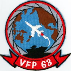 Light Photographic Squadron 63 (VFP-63)
Established as Composite Squadron Sixty-One (VC-61) on 20 Jan 1949. Redesignated Fighter Photographic Squadron Sixty One (VFP-61) in Jul 1956; Composite Photographic Squadron Sixty-Three (VCP-63) "Eyes of the Fleet" on 1 Jul 1959; Light Photographic Squadron Sixty Three (VFP-63) on 1 Jul 1961. Disestablished on 30 Jun 1982.

Douglas A3D-2P Skywarrior, 1959-1961
Vought F8U-1P Crusader, 1961-1982


