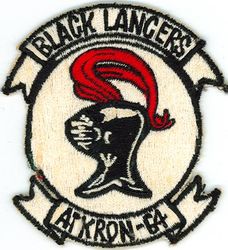 Attack Squadron 64  (VA-64) 
VA-64 "Black Lancers"
1961-1969
Douglas A4D-2N (A-4C); A4D-2 (A-4B) Skyhawk
