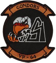 Patrol Squadron 64 (VP-64)
VP-64 "Condors"
1976- (2nd insignia)
Established as VP-64 on 1 Nov 1970-.
Lockheed P-3A/B/C Orion

