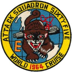 Attack Squadron 65 (VA-65) WORLD CRUISE 1964
VA-65 "Tigers"
1964
Douglas AD-6 Skyraider
