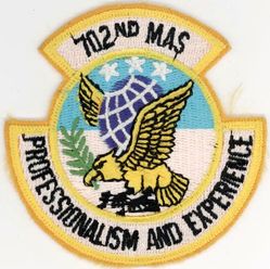 702d Military Airlift Squadron (Associate)
Constituted as the 702d Bombardment Squadron (Heavy) on 20 Mar 1943. Activated on 1 Apr 1943. Redesignated 702d Bombardment Squadron, Heavy on 20 Aug 1943. Inactivated on 12 Sep 1945. Redesignated 702d Bombardment Squadron, Very Heavy on 13 May 1947. Activated in the reserve on 1 Aug 1947. Inactivated on 27 Jun 1949. Redesignated 702d Fighter-Bomber Squadron on 24 Jun 1952. Activated in the reserve on 8 Jul 1952. Inactivated on 1 Jul 1957. Redesignated 702d Troop Carrier Squadron, Medium on 24 Oct 1957. Activated in the reserve on 16 Nov 1957. Redesignated 702d Troop Carrier Squadron (Assault) on 25 Sep 1958. Inactivated on 15 Dec 1965. Redesignated 702d Military Airlift Squadron (Associate) on 3 Dec 1970. Activated on 1 Apr 1971. Redesignated 702d Airlift Squadron (Associate) on 1 Feb 1992; 702d Airlift Squadron on 1 Oct 1994. Inactivated on 1 Mar 2000. Converted to provisional status and redesignated 702d Expeditionary Airlift Squadron on 31 Jul 2011. Inactivated c. 31 Jul 2012.
