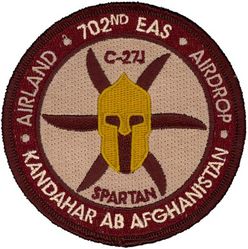 702d Expeditionary Airlift Squadron
Constituted as the 702d Bombardment Squadron (Heavy) on 20 Mar 1943. Activated on 1 Apr 1943. Redesignated 702d Bombardment Squadron, Heavy on 20 Aug 1943. Inactivated on 12 Sep 1945. Redesignated 702d Bombardment Squadron, Very Heavy on 13 May 1947. Activated in the reserve on 1 Aug 1947. Inactivated on 27 Jun 1949. Redesignated 702d Fighter-Bomber Squadron on 24 Jun 1952. Activated in the reserve on 8 Jul 1952. Inactivated on 1 Jul 1957. Redesignated 702d Troop Carrier Squadron, Medium on 24 Oct 1957. Activated in the reserve on 16 Nov 1957. Redesignated 702d Troop Carrier Squadron (Assault) on 25 Sep 1958. Inactivated on 15 Dec 1965. Redesignated 702d Military Airlift Squadron (Associate) on 3 Dec 1970. Activated on 1 Apr 1971. Redesignated 702d Airlift Squadron (Associate) on 1 Feb 1992; 702d Airlift Squadron on 1 Oct 1994. Inactivated on 1 Mar 2000. Converted to provisional status and redesignated 702d Expeditionary Airlift Squadron on 31 Jul 2011. Inactivated c. 31 Jul 2012.
Keywords: Desert