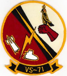 Air Anti-Submarine Squadron 71 (VS-71) 
Established as Air Anti-Submarine Squadron SEVENTY ONE (VS-71) on 1 Jul 1970. Disestablished on 1 Jan 1975.

Grumman S-2E Tracker, 1970-1975

