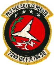 72d Tactical Fighter Training Squadron
Translation: PAX PER AUXILIA PARATA = Peace Through Readiness
