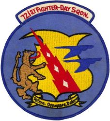 721st Fighter-Day Squadron
Translation: PETERE OPPUGNARE DELERE - Seek, Attack, and Destroy
