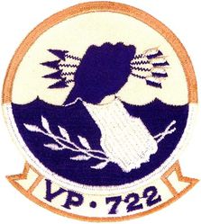 Patrol Squadron 722 (VP-722)
Established as Patrol Squadron Seven Hundred Twenty Two (VP-722) in Nov 1956. Disestablished in Jan 1968. 
