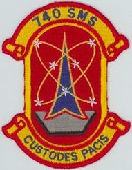 740th Strategic Missile Squadron (ICBM-Minuteman) 
Translation: CUSTODES PACIS = Custodians of the Peace
