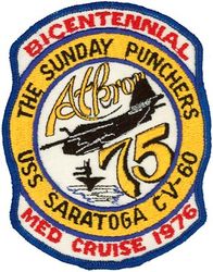 Attack Squadron 75 (VA-75) MEDITERRANEAN CRUISE 1976
VA-75 "Sunday Punchers"
1976
Grumman A-6E; KA-6D Intruder
