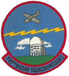 781st Radar Squadron  (Semi-Automatic Ground Environment) 
