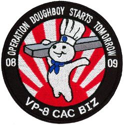 Patrol Squadron 8 (VP-8) Morale
Established as Patrol Squadron TWO HUNDRED ONE (VP-201) on 1 Sep 1942. Redesignated Patrol Bombing Squadron TWO HUNDRED ONE (VPB-201) on 1 Oct 1944; Patrol Squadron TWO HUNDRED ONE (VP-201) on 15 May 1946; atrol Squadron, Medium Seaplane ONE (VP-MS-1) on 15 Nov 1946; Patrol Squadron, Medium Landplane EIGHT (VP-ML-8) on 5 Jun 1947; Patrol Squadron EIGHT (VP-8) on 1 Sep 1948, the second squadron to be assigned the VP-8 designation.

Lockheed P-3C UIIIR Orion
