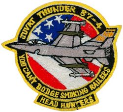 80th Tactical Fighter Squadron Exercise JUVAT THUNDER 1987-4 
