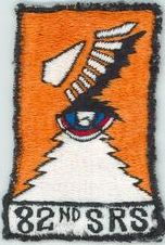 82d Strategic Reconnaissance Squadron 
Constituted as 82 Observation Squadron, and activated, on 1 Jun 1937. Redesignated as: 82 Observation Squadron (Medium) on 13 Jan 1942; 82 Observation Squadron on 4 Jul 1942; 82 Reconnaissance Squadron (Fighter) on 2 Apr 1943; 82 Tactical Reconnaissance Squadron on 10 May 1944; 82 Reconnaissance Squadron, Photographic (Jet-Propelled) on 23 Jan 1947; 82 Tactical Reconnaissance Squadron, Photo-Jet, on 10 Aug 1948. Inactivated on 1 Apr 1949. Redesignated as 82 Strategic Reconnaissance Squadron, Fighter, on 4 Nov 1954. Activated on 24 Jan 1955. Inactivated on 1 Jul 1957. Redesignated as 82 Strategic Reconnaissance Squadron, activated, and organized, on 25 Aug 1967. Inactivated on 30 Sep 1976. Redesignated as 82 Reconnaissance Squadron on 30 Sep 1991. Activated on 2 Oct 1991.

