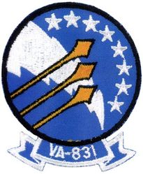 Attack Squadron 831 (VA-831)
VA-831 "Blue Lightning"
Established as VA-831 c1954; VA-32R in Nov 1968-1 Jul 1970.
Grumman TBM Avenger
Grumman F9F-6 Cougar.
North American FJ-4B Fury
Douglas A-4C/L Skyhawk
