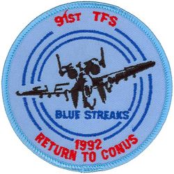 91st Tactical Fighter Squadron Inactivation
