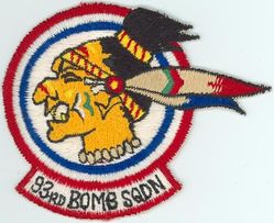 93d Bomb Squadron, Medium
Organized as 93 Aero Squadron on 21 Aug 1917.  Demobilized on 31 Mar 1919. Reconstituted, and consolidated (14 Oct 1936) with 93 Bombardment Squadron which was constituted on 1 Mar 1935.  Activated on 20 Oct 1939.  Redesignated: 93 Bombardment Squadron (Heavy) on 6 Dec 1939; 93 Bombardment Squadron, Very Heavy on 28 Mar 1944.  Inactivated on 1 Apr 1944.  Activated on 1 Apr 1944.  Redesignated: 93 Bombardment Squadron, Medium on 10 Aug 1948; 93 Bombardment Squadron, Heavy on 1 Jul 1961.  Discontinued, and inactivated, on 1 Feb 1963.  Redesignated 93 Bomb Squadron, and activated in the Reserve, on 1 Oct 1993. 
