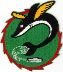 Fighter Squadron 93 (VF-93)
Established as Fighter Squadron NINETY THREE (VF-93) (2nd) on 12 Aug 1948. Disestablished on 30 Nov 1949. Established as Fighter Squadron NINETY THREE (VF-93) on 26 Mar 1952. Redesignated Attack Squadron NINETY THREE (VA93) on 15 Sep 1956. Disestablished on 31 Aug 1986. The first squadron to be assigned the VA-93 designation.

Grumman F8F-2 Bearcat, 1948-1949
Grumman F9F-2 Panther, 1952-1953
Grumman F9F-5 Panther, 1952-1953
Grumman F9F-6 Panther, 1955-1956

Insignia approved on 14 Apr 1954.

