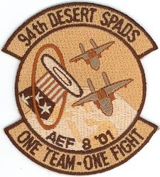 94th Expeditionary Fighter Squadron Operation SOUTHERN WATCH 2001
Keywords: desert