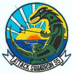 Attack Squadron 95 (VA-95)
VA-95 "Green Lizards"
1963-1970
Douglas AD-7 (A-1J) Skyraider
Douglas A4D-2N (A-4C);  A4D-2 (A-4B); A-4C Skyhawk
